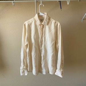 Baird Mcnutt Linen Woven Dress Shirt - Mens M